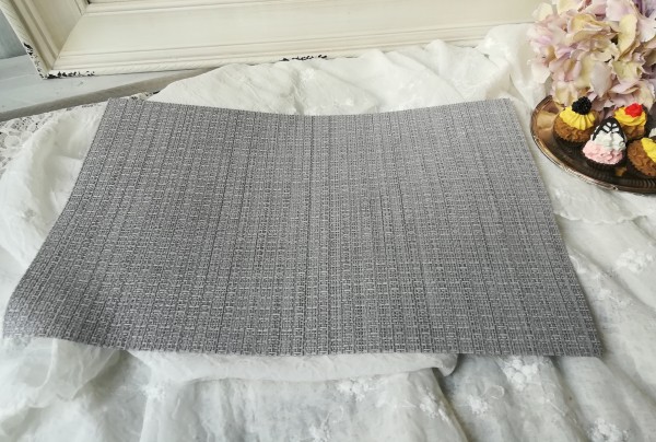 Platzset Grau ALEXA CM | 2 Stück Landhausstil Textilien Tischsets | | Zauberhafter Platzsets 30X45 Tischset 